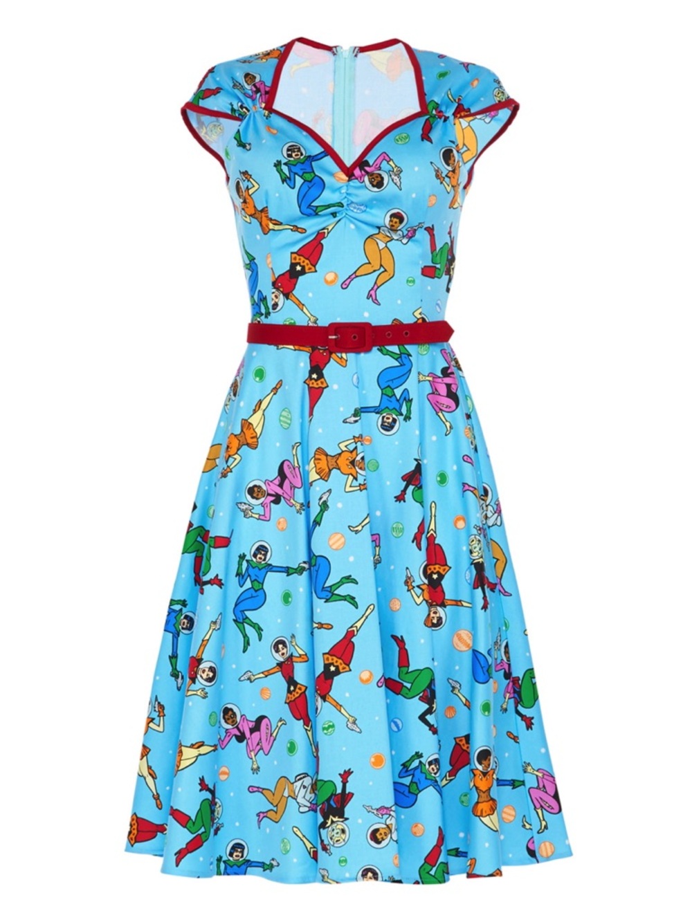 PUG “Heidi” Dress in Space Babes Print (no belt)